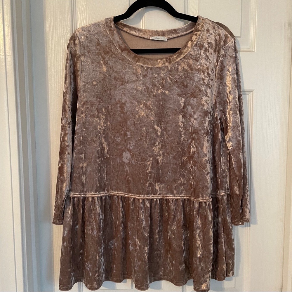 Velvet peplum top